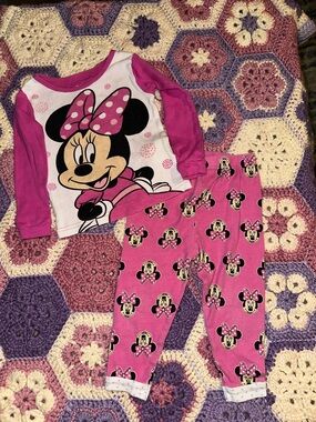 Disney Minnie Mouse Hot Pink Pajama Set